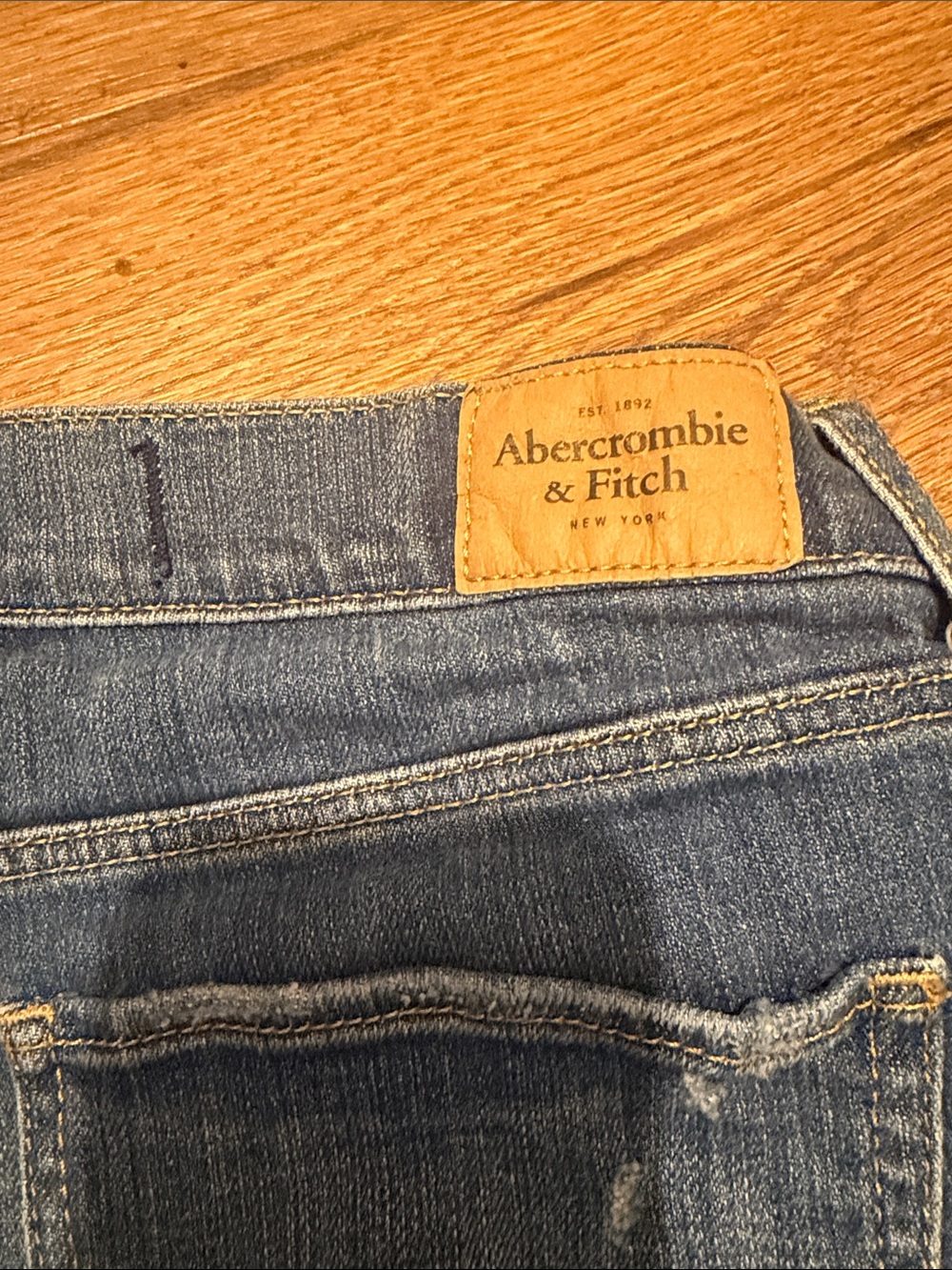 Abercrombie & Fitch Light Blue Distressed  Jeans - Picture 4 of 5